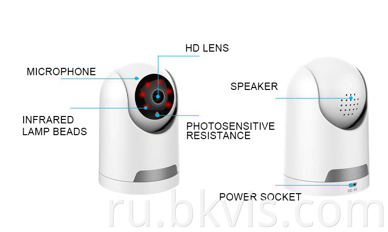 Wireless home surveillance indoor security PTZ camera